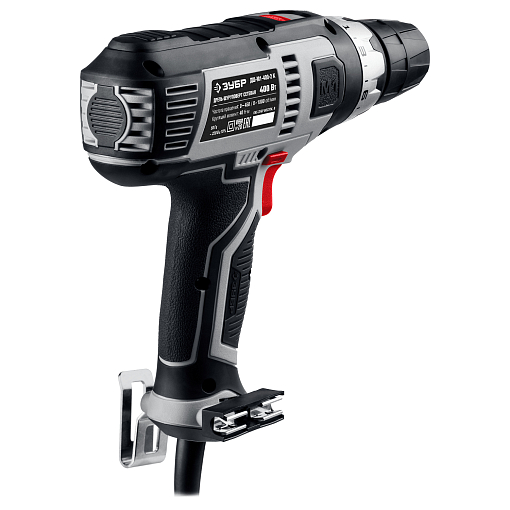 Фото 6 товара ЗУБР 400 Вт, 0-450/0-1800 об/мин, кейс, дрель-шуруповерт сетевая ДШ-М1-400-2 К Мастер