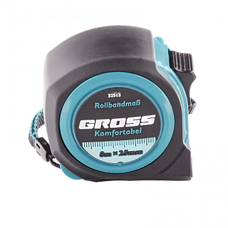 Рулетка Komfortabel 8 м х 25 мм, обрез. корпус Gross - фото 2