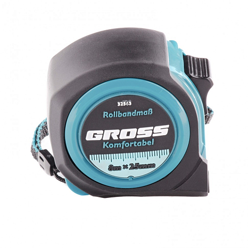 Фото 1 товара Рулетка Komfortabel 8 м х 25 мм, обрез. корпус Gross