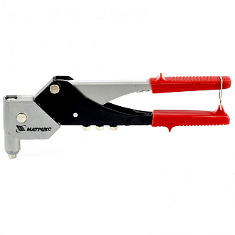 Заклепочник, 263 мм, поворотный 0-360 градусов, заклепки 2,4-3,2-4,0-4,8 мм Матрикс - фото 1