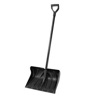 Лопата для уборки снега пластиковая, 490х325х1380 мм, стальной черенок, Palisad - фото 1