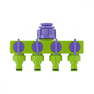 Разветвитель четырехканальный 1/2-3/4, регулируемый Palisad - фото 1