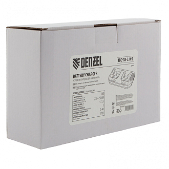 Устройство зарядное для аккумуляторов IBC-18-3.0-2, Li-Ion, 18В, 3.0 А, для двух батарей Denzel - фото 8