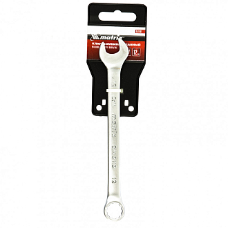 Ключ комб., 12 мм, CrV, матовый хром Matrix - фото 4