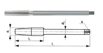 Метчик гаечный 5х0,5 (с лыской) - фото 3