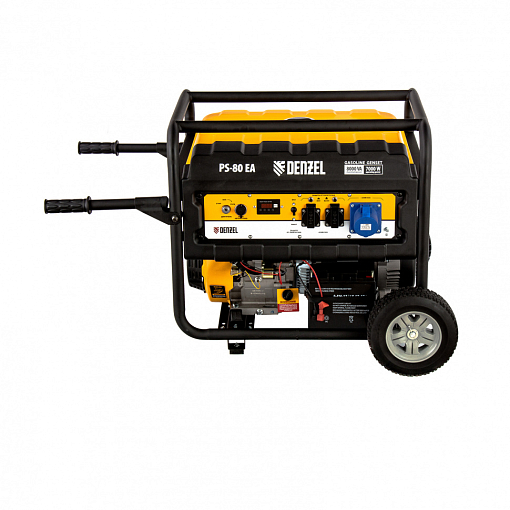 Фото 1 товара Генератор бенз. PS 80 EA, 8.0 кВт, 230 В, 25 л, коннектор автоматики Denzel