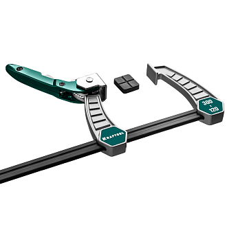 Струбцина 300х120 мм, быстрозажимная KL-30/12, Kraftool - фото 5