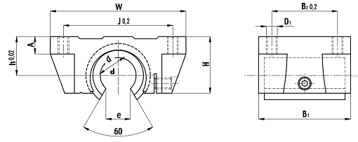 Фото 1 товара Линейный подшипник в сборе с корпусом TBR30-UU TECHNIX