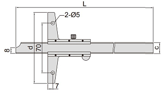 Штангенглубиномер ШГ-600, 0.02 мм, INSIZE - фото 2