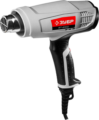 Фото 0 товара ЗУБР 2000 Вт, 1 режим: 350°С; 2 режим: 650°С, фен технический ФТ-2000 Мастер