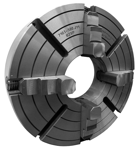 Фото 0 товара Патрон токарный 4-х кулачковый ручной с независимым перемещением кулачков 7103-400.J8 БЗСП