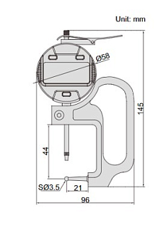 Толщиномер цифровой С-10, 0.01мм/0.0005", INSIZE - фото 2