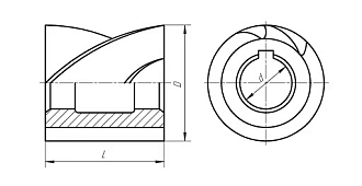 Фреза цилиндрическая 50х50х22 z=12 Р6М5 Sekira - фото 2