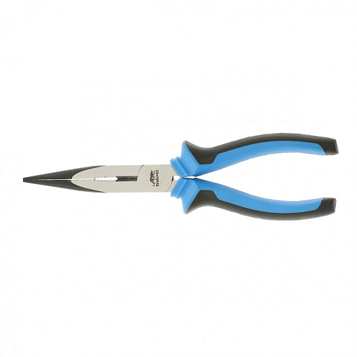 Фото 0 товара Длинногубцы прямые 200 мм, хром-ванадий, двухкомпонентные рукоятки Барс