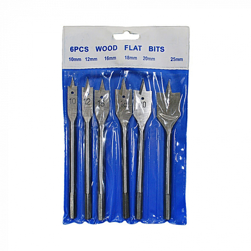 Фото 0 товара Набор сверл перьевых по дереву 10-25 мм (6 шт)