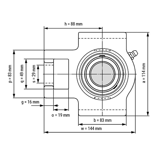 Фото 1 товара Подшипниковый узел UCT208 TECHNIX