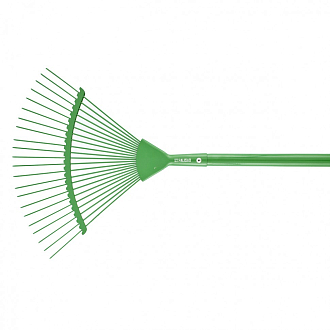 Грабли веерные стальные, 410х1500 мм, 22 круглых зуба, эмалир., стальной черенок Palisad - фото 1