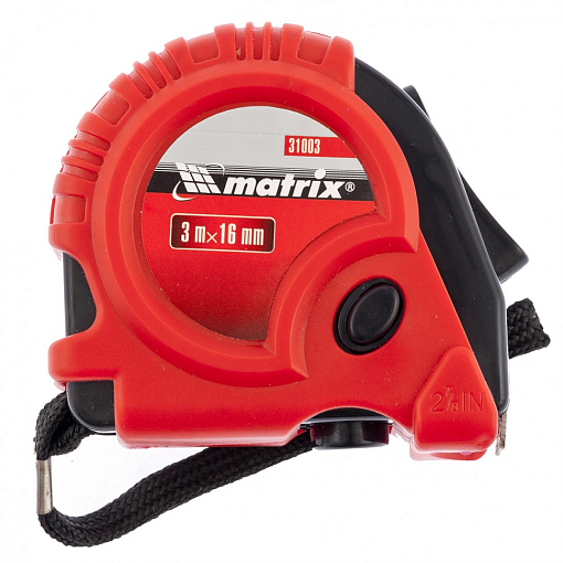 Фото 0 товара Рулетка Rubber, 3 м х 16 мм, обрез. корпус Matrix