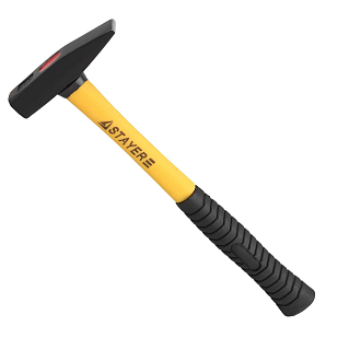 Молоток слесарный 1 кг квадратный боек с фибергласовой рукояткой - фото 1