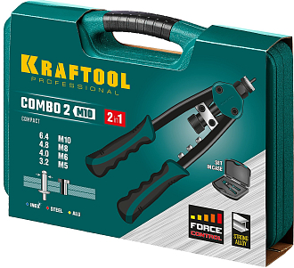 Заклепочник 31181 KRAFTOOL резьбовые Заклепки М5-М10, вытяжные 3.2-6.4 мм из алюминия, стали, нерж. стали - фото 8