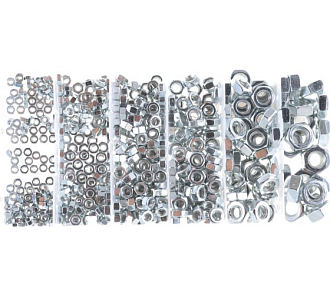 Набор гаек М3, М4, М5, М6, М8, М10, 600 пред. Сибртех - фото 3