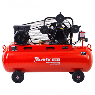 Компрессор воздушный ременный привод КР3000/100 3,0 кВт, 100 литров, 510 л/мин МТХ - фото 3