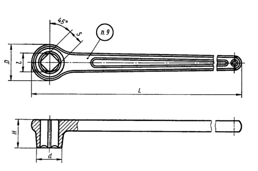 Фото 1 товара Ключ накидной одностор. 60 мм ударный
