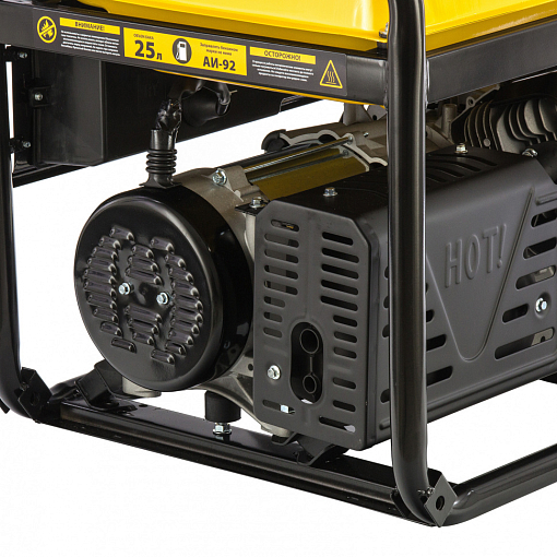 Фото 4 товара Генератор бензиновый GE 8900, 8.5 кВт, 220 В/50 Гц, 25 л, ручной старт Denzel