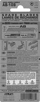 OLFA 10 шт., 9х80х0.38 мм, Лезвия сегментированные OL-AB-10B - фото 6