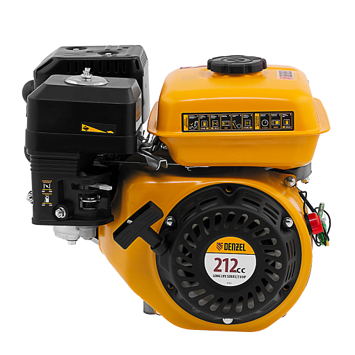 Фото 4 товара Двигатель бензиновый RX-17K, 7 л.с., 212 см3, горизонтальный вал шпонка 19 мм Denzel