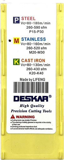 Фото 5 товара WNMG080408 HA LF6018 токарная пластина Deskar