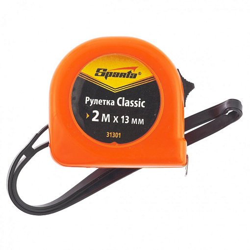 Фото 0 товара Рулетка Classic, 2 м х 13 мм, пластиковый корпус Sparta