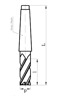 Фреза концевая 14х26х111 z=4 к/х HSS DOLFAMEX - фото 2