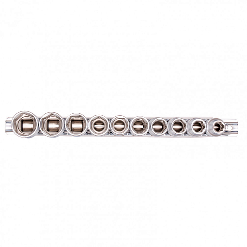 Фото 1 товара Набор торцевых головок, 1/2, шестигранные, CrV, 10 шт., 10-22 мм Stels