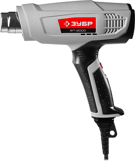 ЗУБР 2000 Вт, 1 режим: 350°С; 2 режим: 650°С, фен технический ФТ-2000 Мастер - фото 2