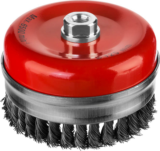 Фото 0 товара Усиленная щетка чашечная для УШМ MIRAX 35144-125 125 мм, проволока 0.5 мм