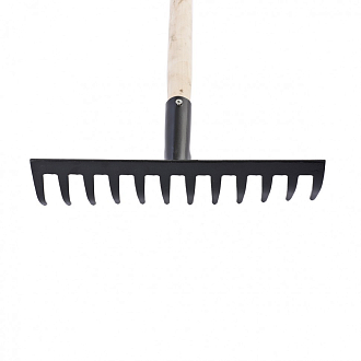 Грабли стальные, 300 х 1300 мм, 12 прямых зубьев, деревянный черенок, Россия Сибртех - фото 2