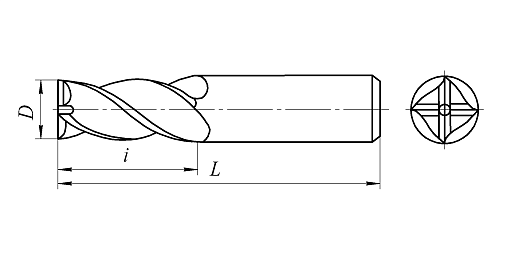 Фото 1 товара Фреза твердосплавная концевая 1,5х4х4х50 z=4 AlTiSin Qtool