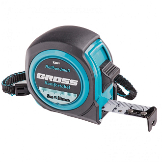 Рулетка Komfortabel 5 м х 19 мм, обрез. корпус Gross - фото 1