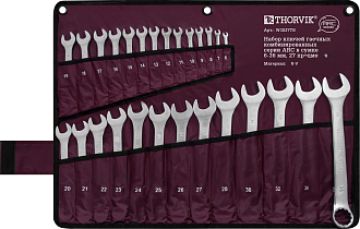 Набор ключей гаечных комбинированных серии ARC в сумке, 6-36 мм, 27 предметов, THORVIK - фото 1