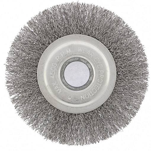 Фото 0 товара Щетка для УШМ, 125 мм, посадка 22,2 мм, плоская, витая проволока Сибртех