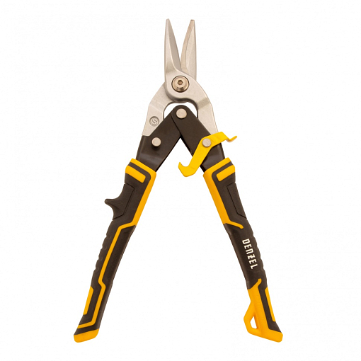 Фото 2 товара Ножницы по металлу, 270 мм, прямой рез, сталь-CrMo, трехкомпонентные рукоятки Denzel