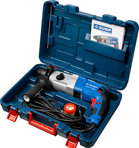 Фото 6 товара ЗУБР 800 Вт, 0-1200 об/мин, 0-4800 уд/мин, кейс, перфоратор горизонтальный ЗП-28-800 К Профессионал