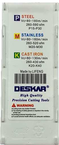 Фото 6 товара 16IR 2.5 ISO LDA резьбовая пластина Deskar