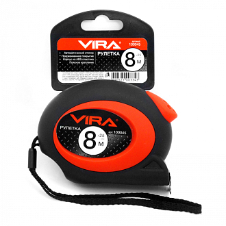 Рулетка измерительная 8м х 25мм автостопор VIRA RAGE - фото 1