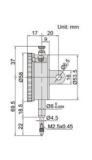 Индикатор ИЧ 10.0мм, 0.01мм, INSIZE - фото 2