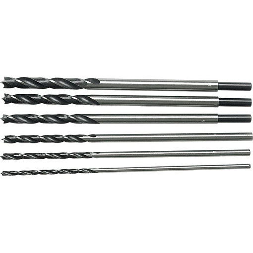 Фото 0 товара Набор сверл по дереву, 6-8-10-12-13-14 мм, L 300 мм, 6 шт, цилиндрический хвостовик Sparta