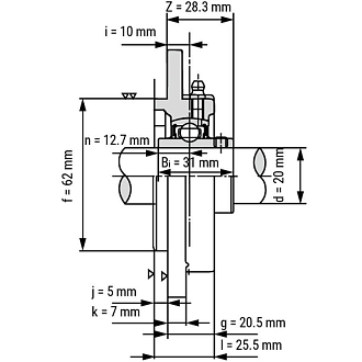 Подшипниковый узел UCFC204 TECHNIX - фото 3