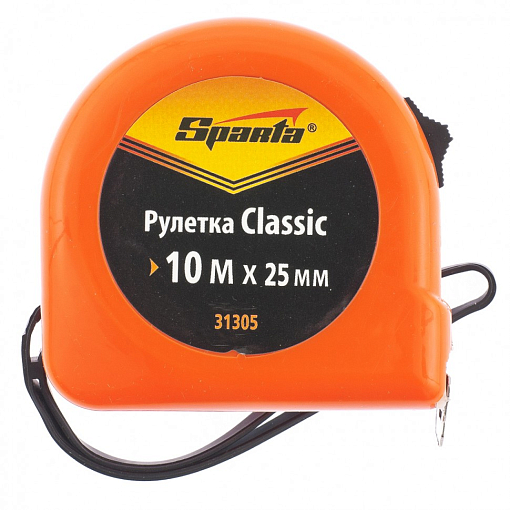 Фото 0 товара Рулетка Classic, 10 м х 25 мм, пластиковый корпус Sparta