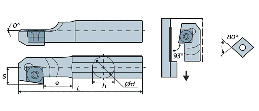 Фото 1 товара S08K-SCZCR06 державка для внутреннего точения Deskar
